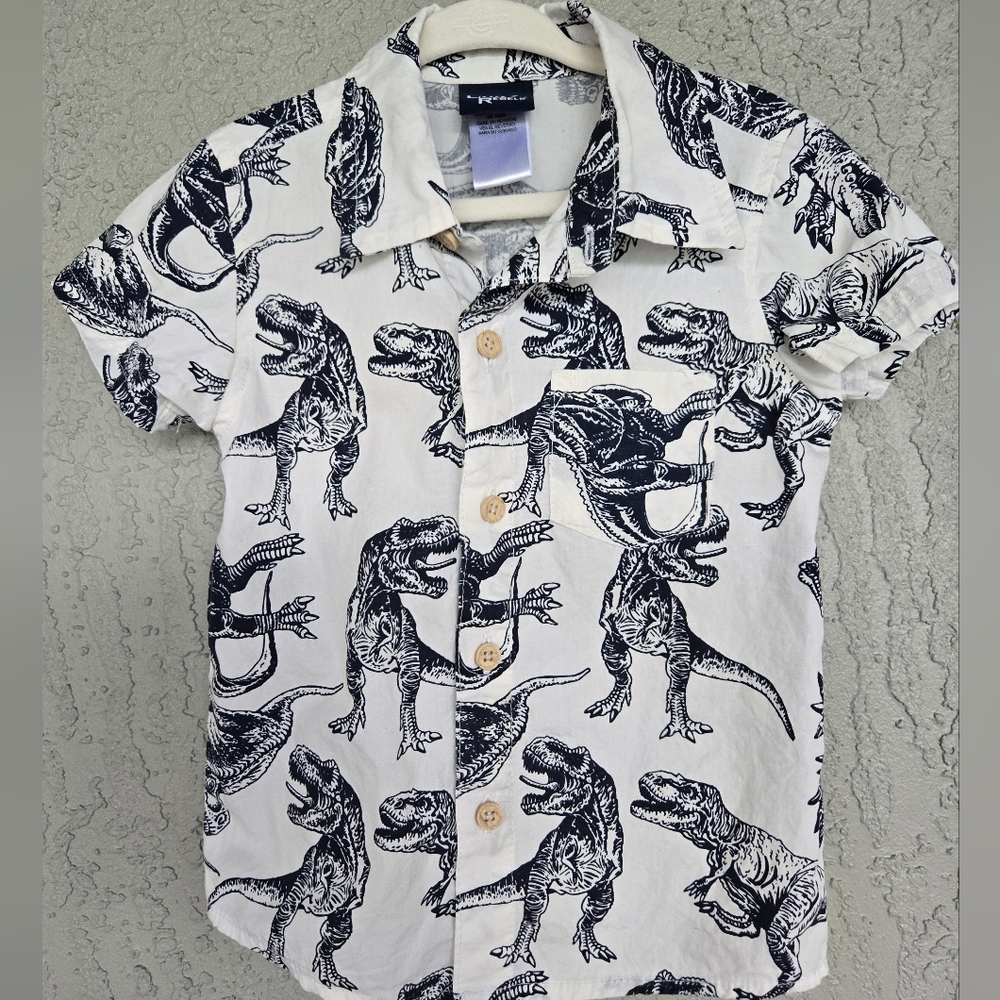 T-rex button down polo Size 3T